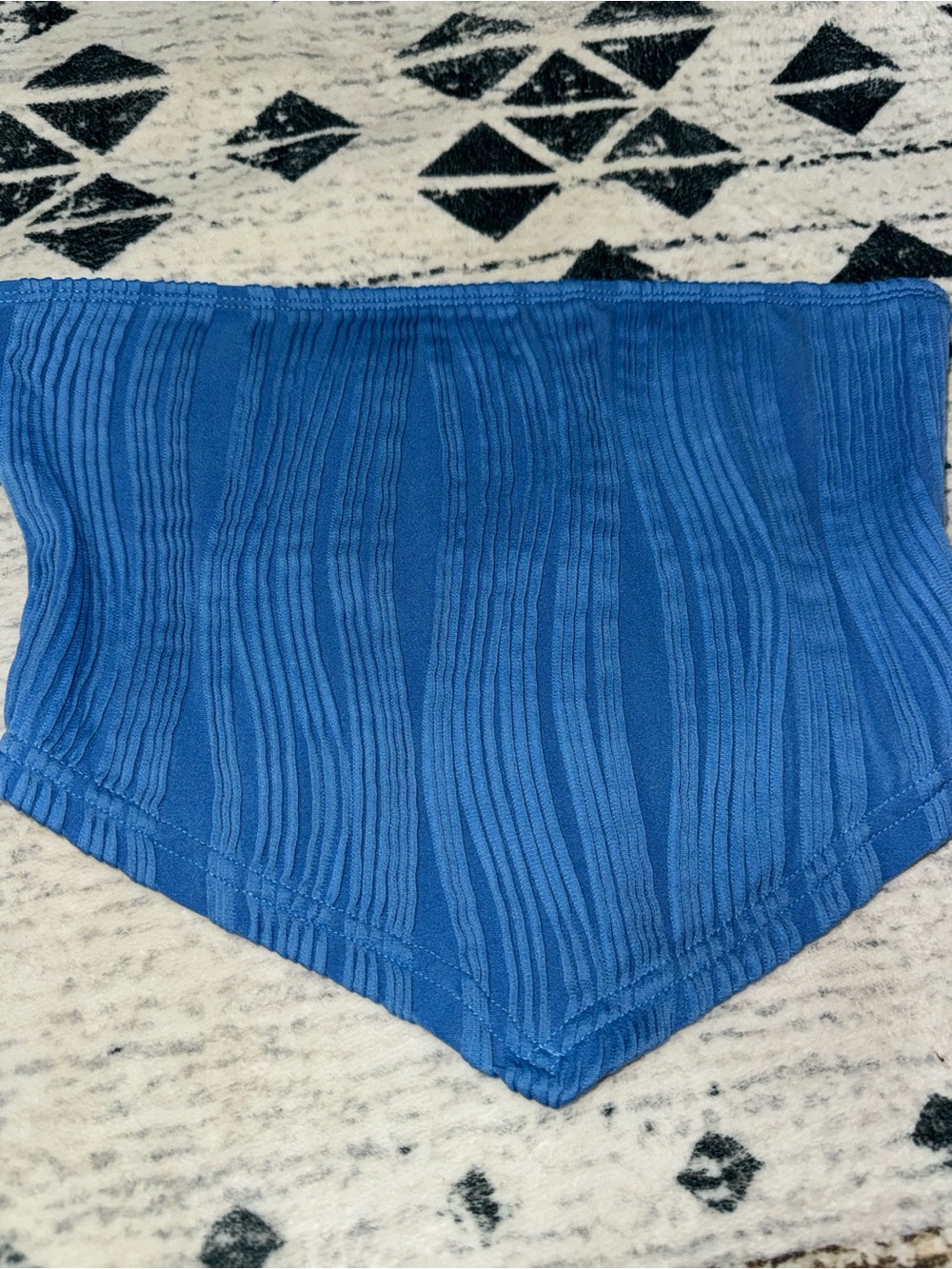 SHEIN Blue Ribbed Triangle Bandana tube top and black tube top (both tops!)